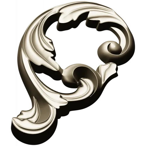 Rococo Acanthus Scroll - high-relief STL for CNC