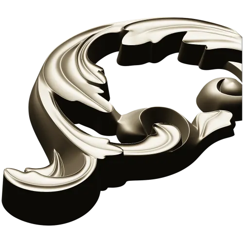 Rococo Acanthus Scroll - high-relief STL for CNC