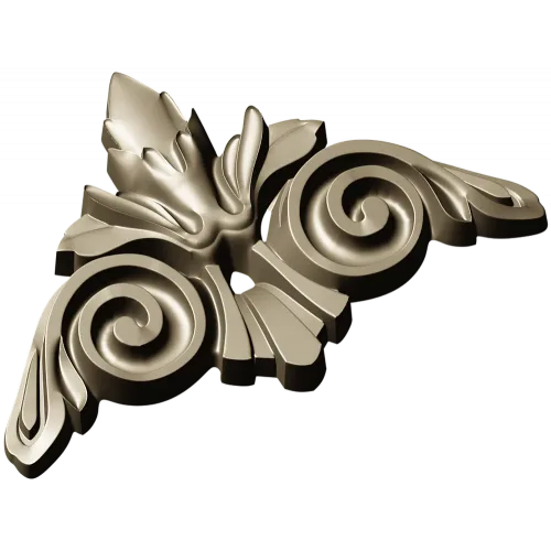 Acanthus Scroll Cartouche STL 3D Model for CNC
