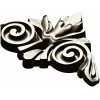Acanthus Scroll Cartouche STL 3D Model for CNC