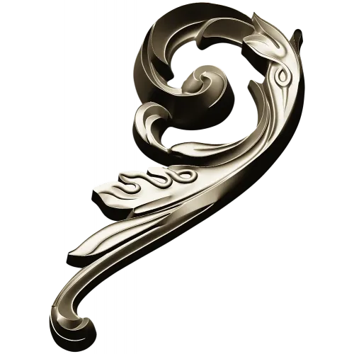 Acanthus Scroll Decorative STL Model for CNC