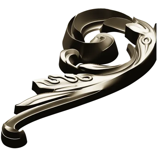 Acanthus Scroll Decorative STL Model for CNC