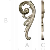Acanthus Scroll Decorative STL Model for CNC