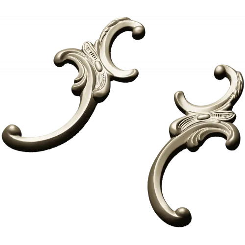Baroque Corner Ornament STL for CNC
