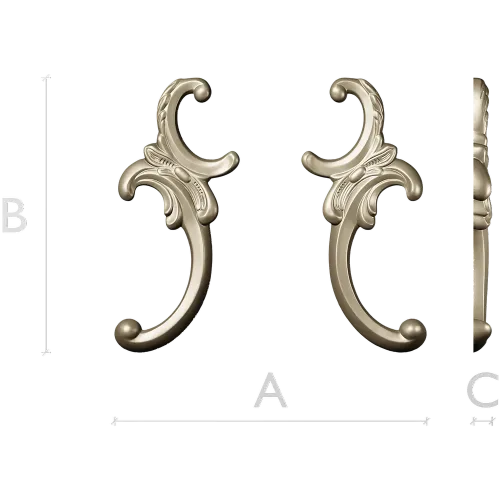 Baroque Corner Ornament STL for CNC