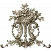 Ornate Floral Cartouche STL 3D Model for CNC Carving
