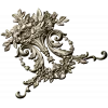 Ornate Floral Cartouche STL 3D Model for CNC Carving