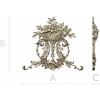 Ornate Floral Cartouche STL 3D Model for CNC Carving