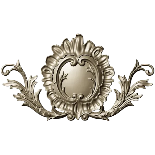 Rococo Cartouche STL 3D model for CNC carving