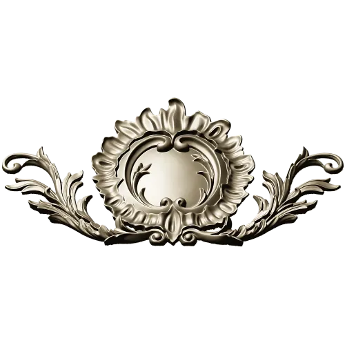 Rococo Cartouche STL 3D model for CNC carving