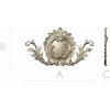 Rococo Cartouche STL 3D model for CNC carving
