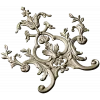 Rococo Floral Crest STL 3D Model for CNC