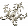 Rococo Floral Crest STL 3D Model for CNC