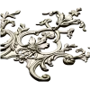 Rococo Floral Crest STL 3D Model for CNC