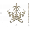 Rococo Floral Crest STL 3D Model for CNC
