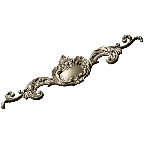 Baroque Cartouche Ornament STL 3D Model for CNC