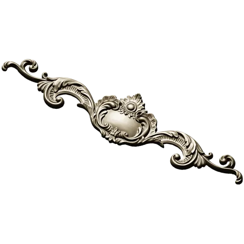 Baroque Cartouche Ornament STL 3D Model for CNC