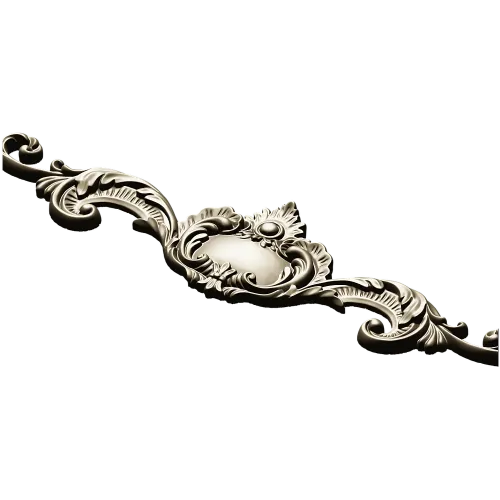 Baroque Cartouche Ornament STL 3D Model for CNC