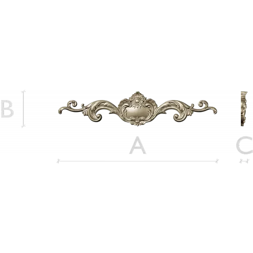 Baroque Cartouche Ornament STL 3D Model for CNC