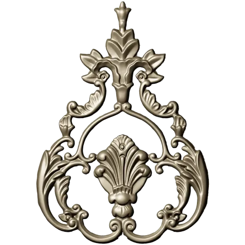 Baroque Acanthus Shell Cartouche - STL 3D model for CNC
