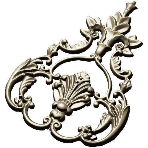 Baroque Acanthus Shell Cartouche - STL 3D model for CNC