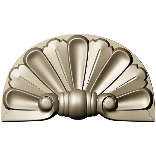 Semicircular Fan Rosette STL for CNC Milling