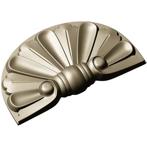 Semicircular Fan Rosette STL for CNC Milling