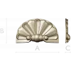 Semicircular Fan Rosette STL for CNC Milling