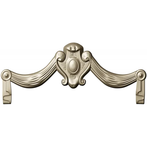 Baroque Swag Cartouche STL for CNC
