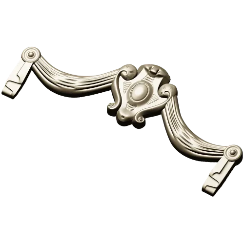 Baroque Swag Cartouche STL for CNC
