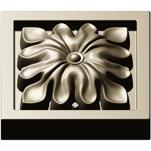 Sunburst Square Rosette - STL 3D model for CNC