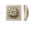 Sunburst Square Rosette - STL 3D model for CNC