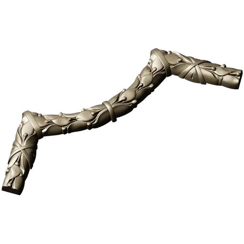 Laurel Ribbon Corner STL 3D model for CNC