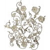 Rococo Floral Scrollwork Panel STL 3D Model
