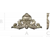 Ornate acanthus cartouche 3D model in STL for CNC carving