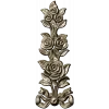Rose ribbon vertical applique stl model for CNC milling