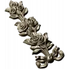 Rose ribbon vertical applique stl model for CNC milling