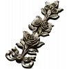 Rose ribbon vertical applique stl model for CNC milling