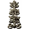 Rose ribbon vertical applique stl model for CNC milling