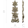 Rose ribbon vertical applique stl model for CNC milling