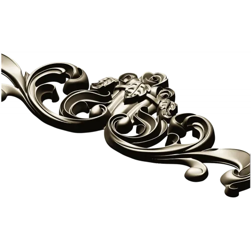 Rococo Rose Cartouche - STL 3D model for CNC