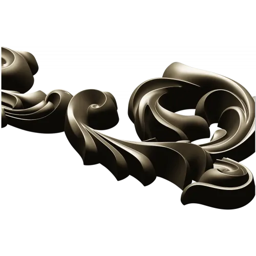 Acanthus Scroll Corner - STL 3D model for CNC