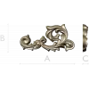 Acanthus Scroll Corner - STL 3D model for CNC
