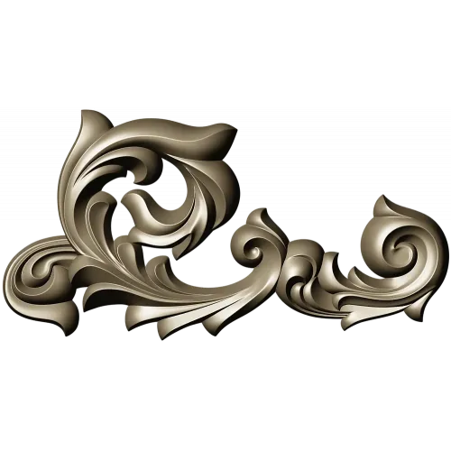 Baroque Acanthus Corner - STL 3D Model for CNC Milling