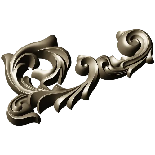 Baroque Acanthus Corner - STL 3D Model for CNC Milling