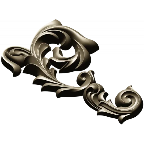 Baroque Acanthus Corner - STL 3D Model for CNC Milling