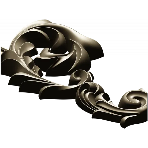 Baroque Acanthus Corner - STL 3D Model for CNC Milling