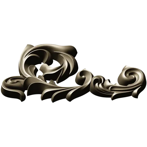 Baroque Acanthus Corner - STL 3D Model for CNC Milling