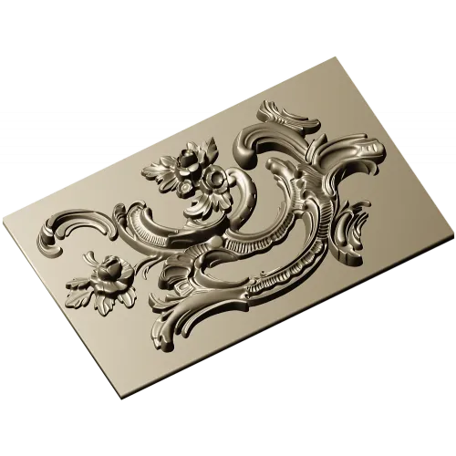 Рокайльная декоративная панель - 3D модель STL для ЧПУ