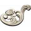Декоративный картуш с розой - STL 3D модель для ЧПУ